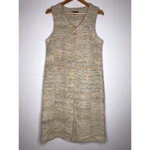 Cocoon Laura & Kiran Womens S/M Overcoat Vest Dress Silk Oversized Lagenlook Art
